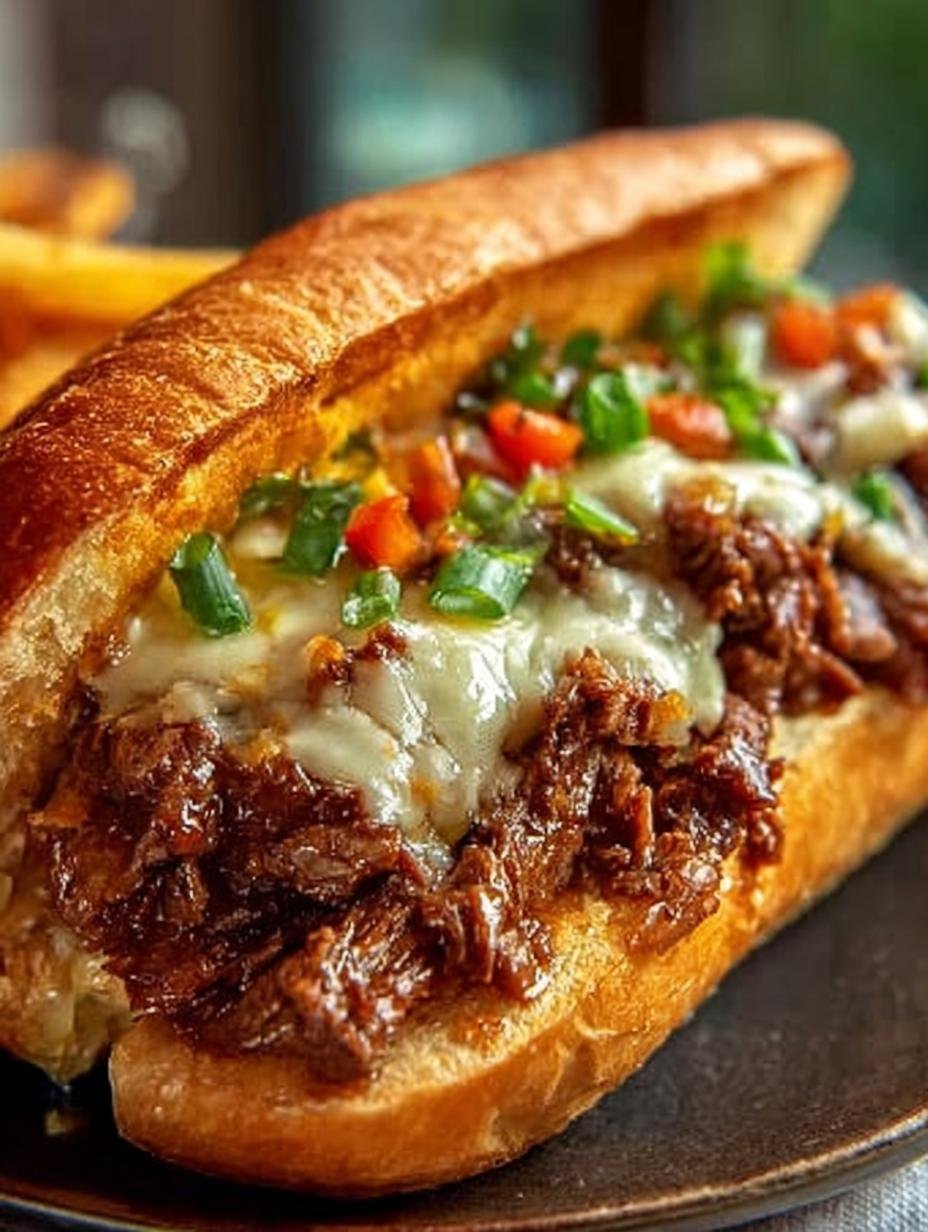 Philly Cheese Steak Sloppy: 4 Comforting Servings