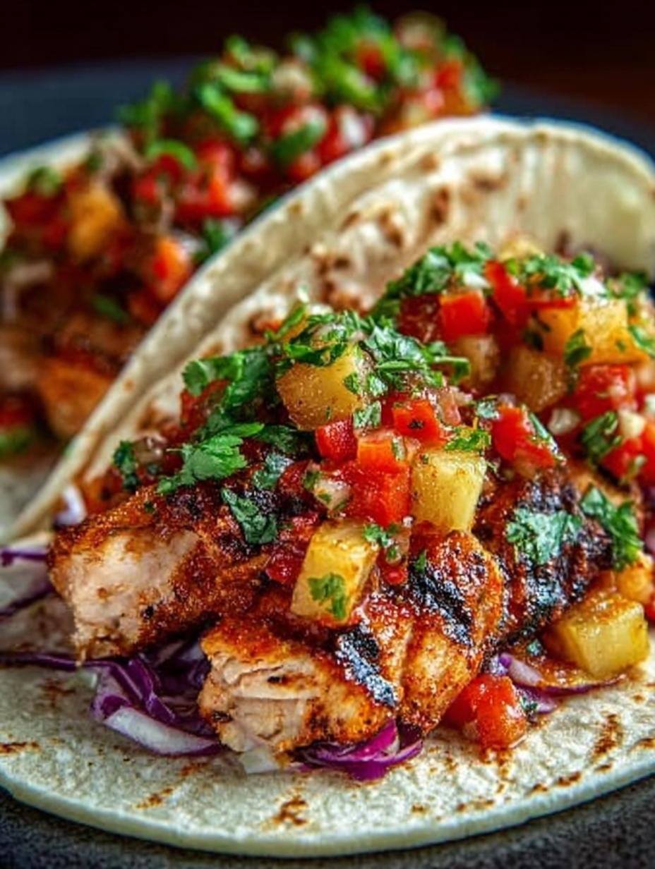 Pineapple Chicken Tacos Incredible with Amazing Flavors - Pineapple Chicken Tacos Incredible - additional detail