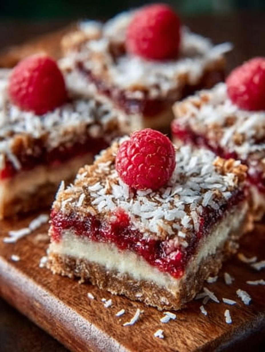 Delicious Raspberry Coconut Magic Bars Recipe - Raspberry Coconut Magic Bars - additional detail