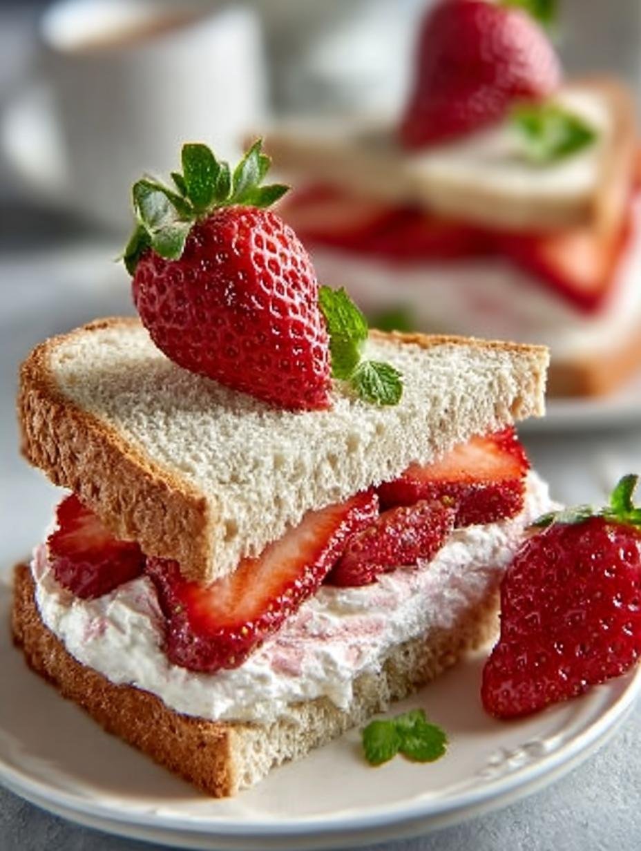 Irresistible Strawberry Tea Sandwiches Incredible ready for serving at elegant gatherings