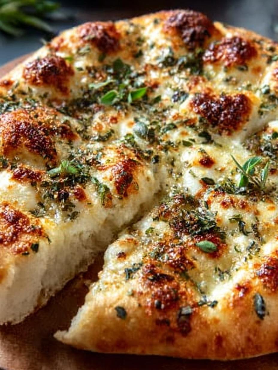 Buttery Garlic Pizza with