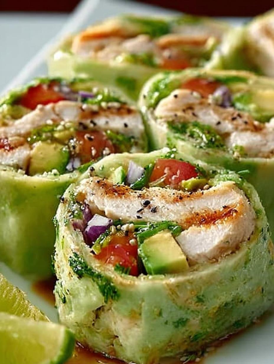 Chicken Avocado Salad Roll
