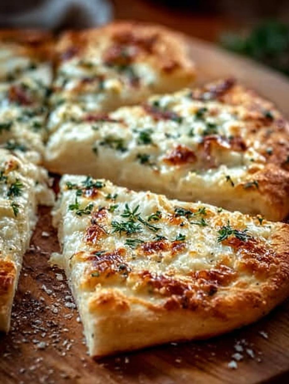 Delicious Creamy White Garlic Pizza Recipe to Savor - Creamy White Garlic Pizza - main visual representation