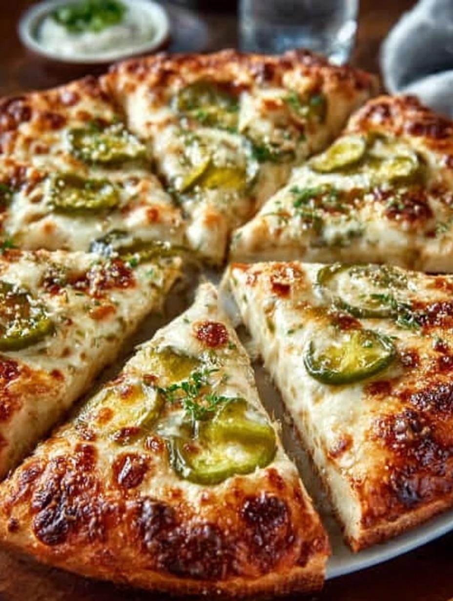 Dill Pickle Pizza with White Garlic Sauce: 8 Incredible Steps - Dill Pickle Pizza with - main visual representation