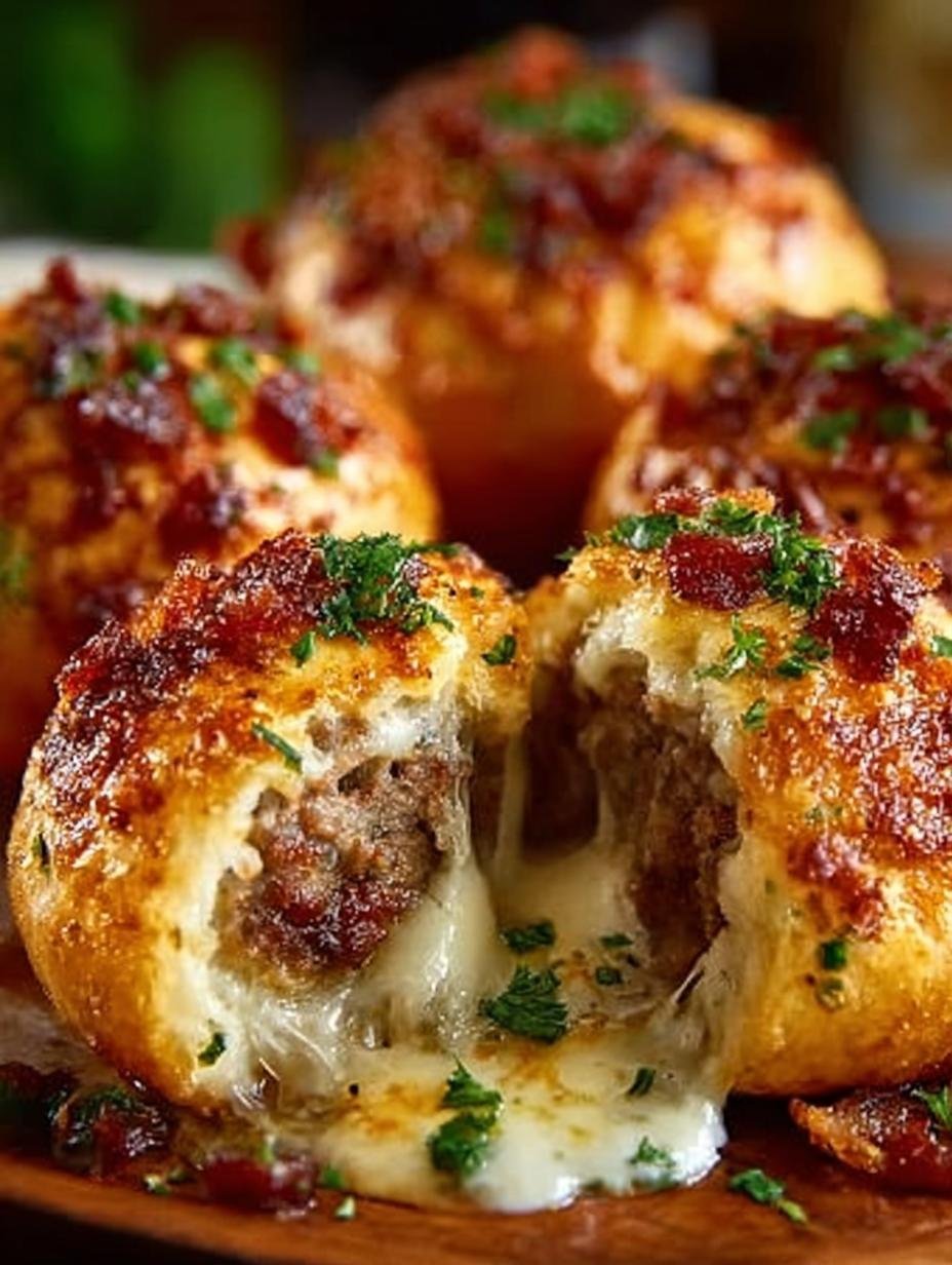 Garlic Parmesan Cheeseburger Bombs: 8 Amazing Bites - Garlic Parmesan Cheeseburger Bombs - main visual representation