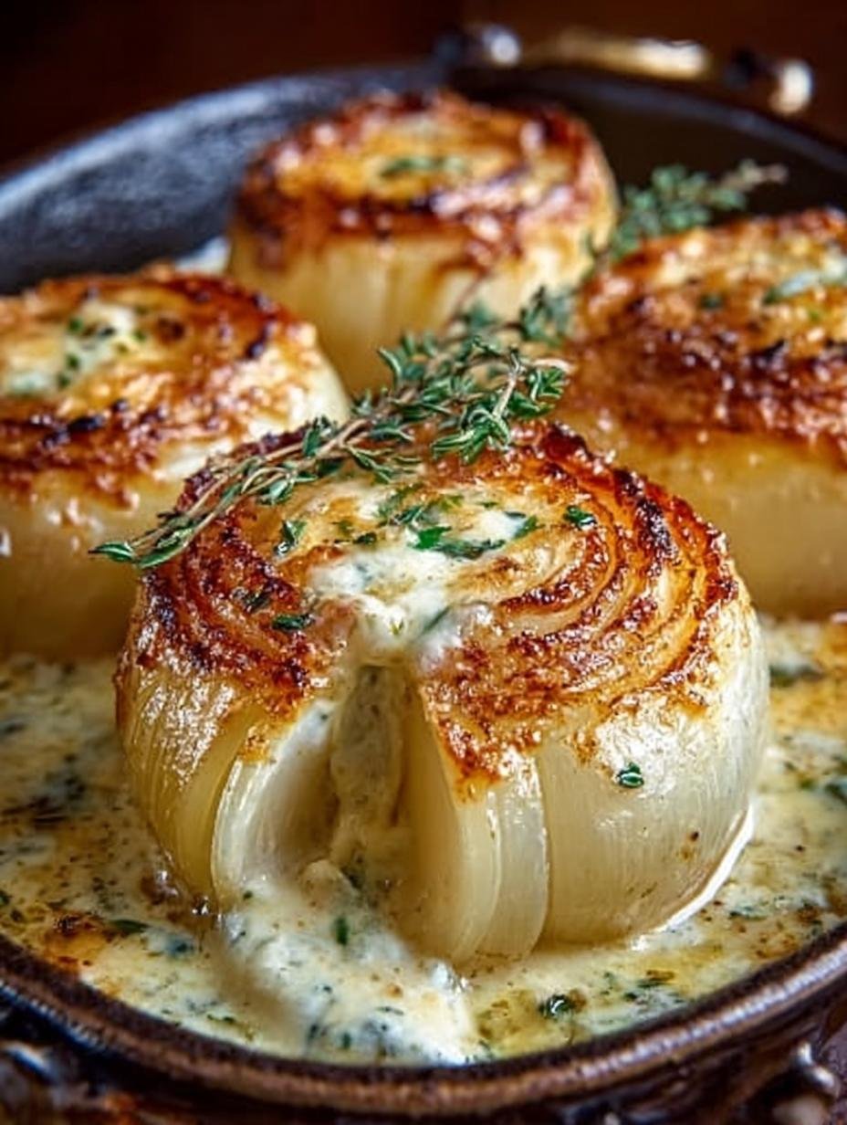Irresistible Baked Onions with Asiago Cheese Sauce - Irresistible Baked Onions with - main visual representation