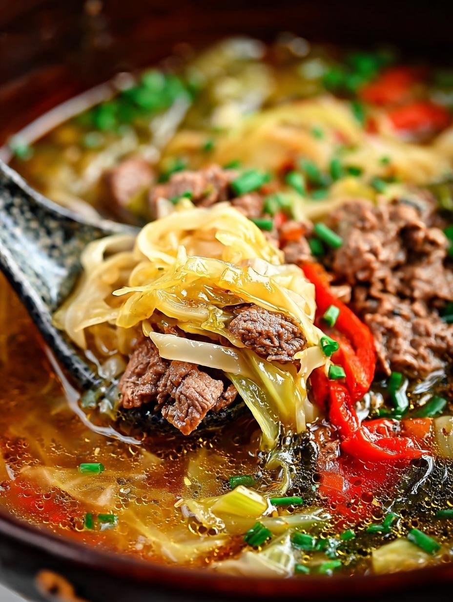 Keto Beef Cabbage Noodle