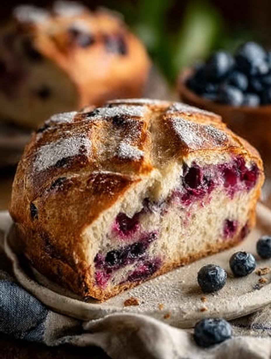 Lemon Blueberry Sourdough Bread