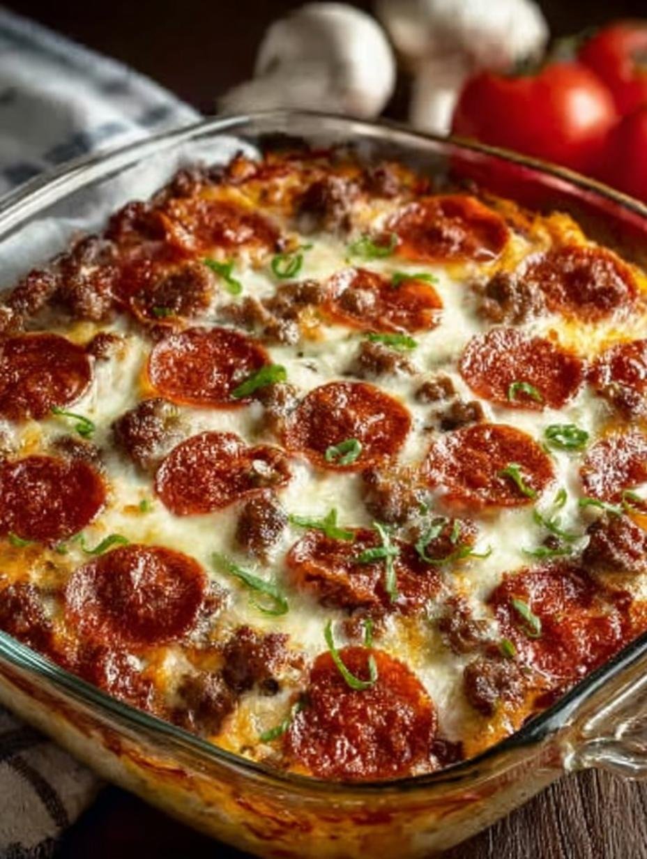 Delicious Low Carb Pizza Casserole Recipe to Savor - Low Carb Pizza Casserole - additional detail