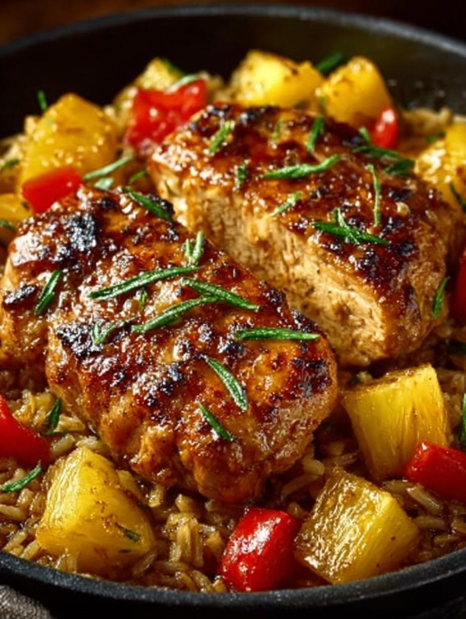 One Pan Pineapple Chicken