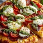 Pesto Burrata Pizza with