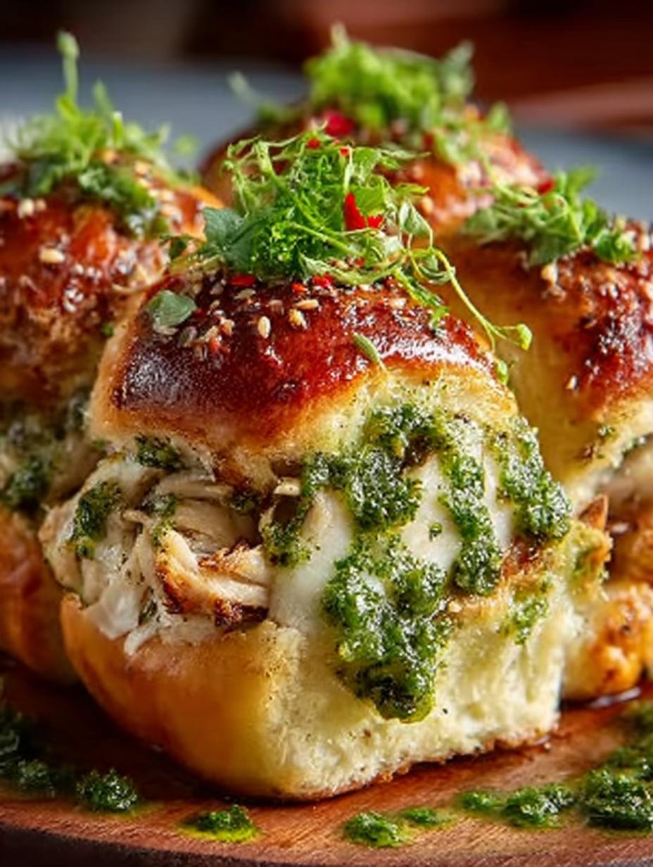 Pesto Chicken Pull Apart: 12 Sliders to Enjoy - Pesto Chicken Pull Apart - additional detail