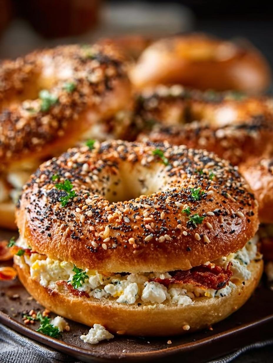 Protein Bagels with Greek
