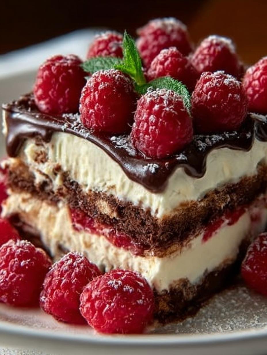 Raspberry Chocolate Lasagna Incredible Decadent Delight - Raspberry Chocolate Lasagna Incredible - main visual representation