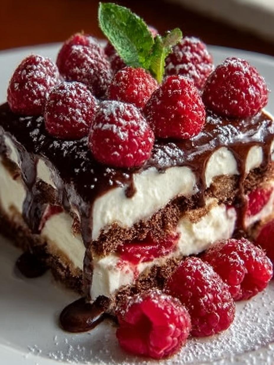 Raspberry Chocolate Lasagna Incredible