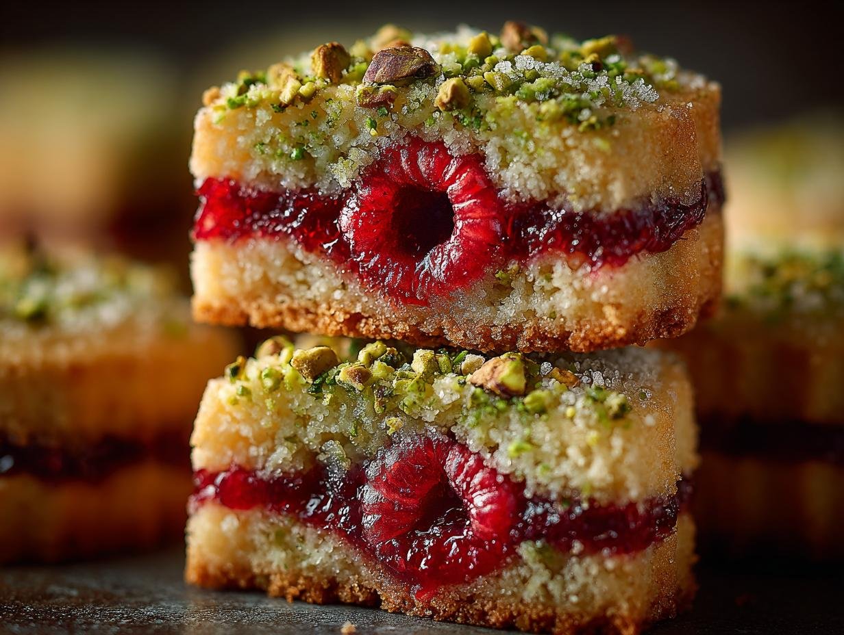 Raspberry Pistachio Shortbread Cookies: 24 Irresistible Bites - Raspberry Pistachio Shortbread Cookies - main visual representation