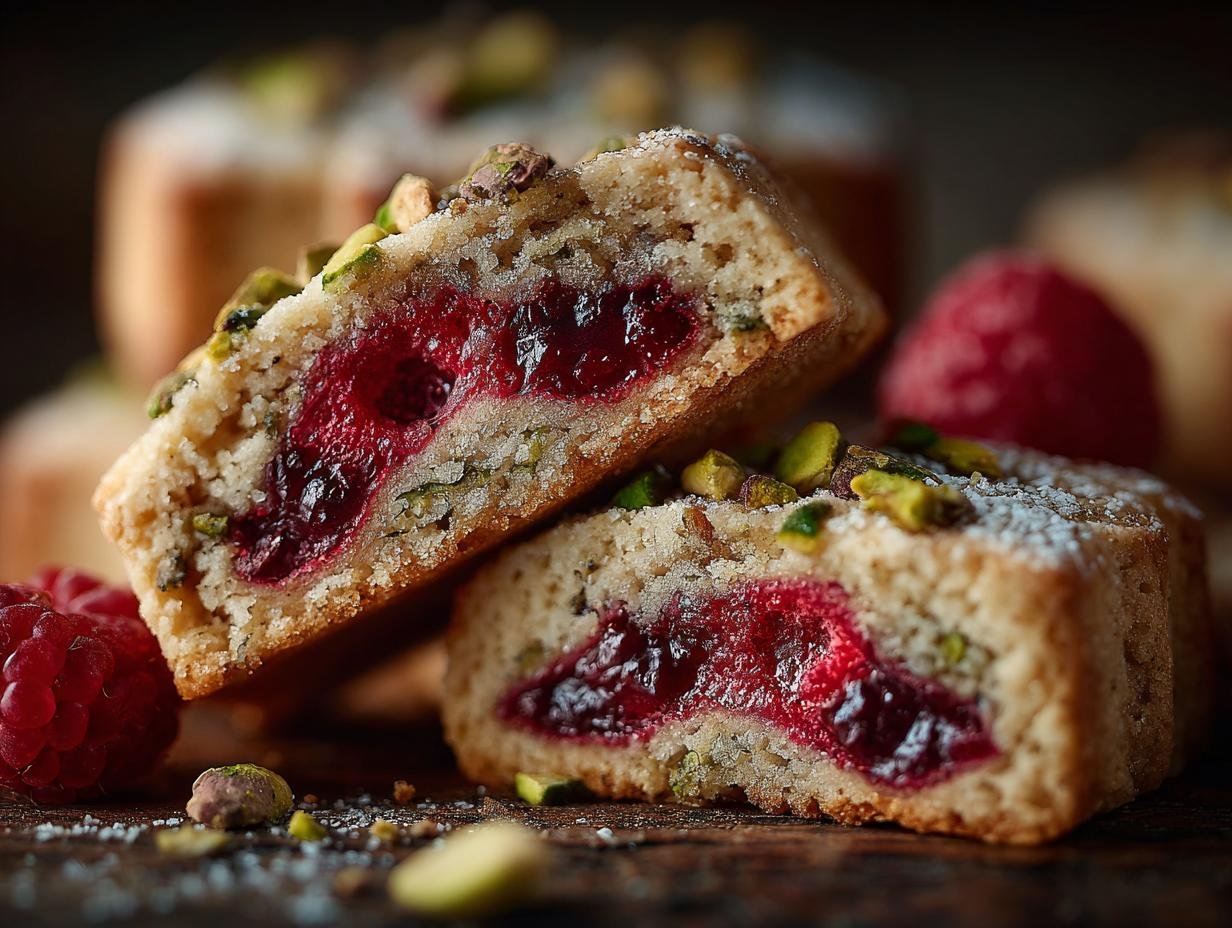 Raspberry Pistachio Shortbread Cookies: 24 Irresistible Bites - Raspberry Pistachio Shortbread Cookies - additional detail