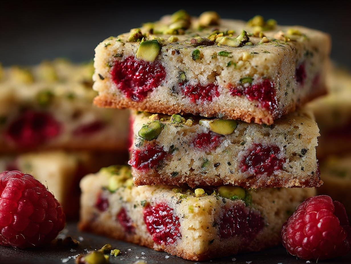 Raspberry Pistachio Shortbread Cookies