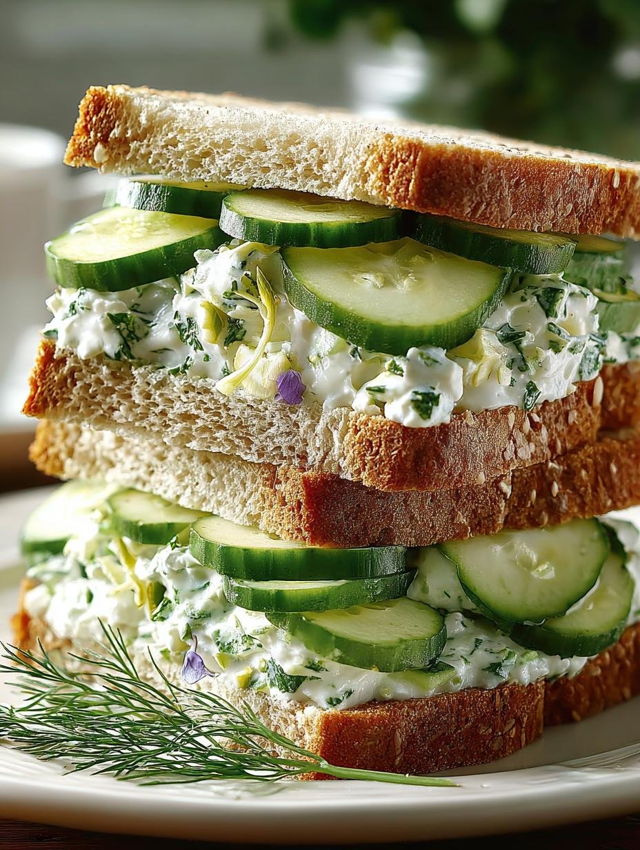 Refreshing Cucumber Salad Sandwiches