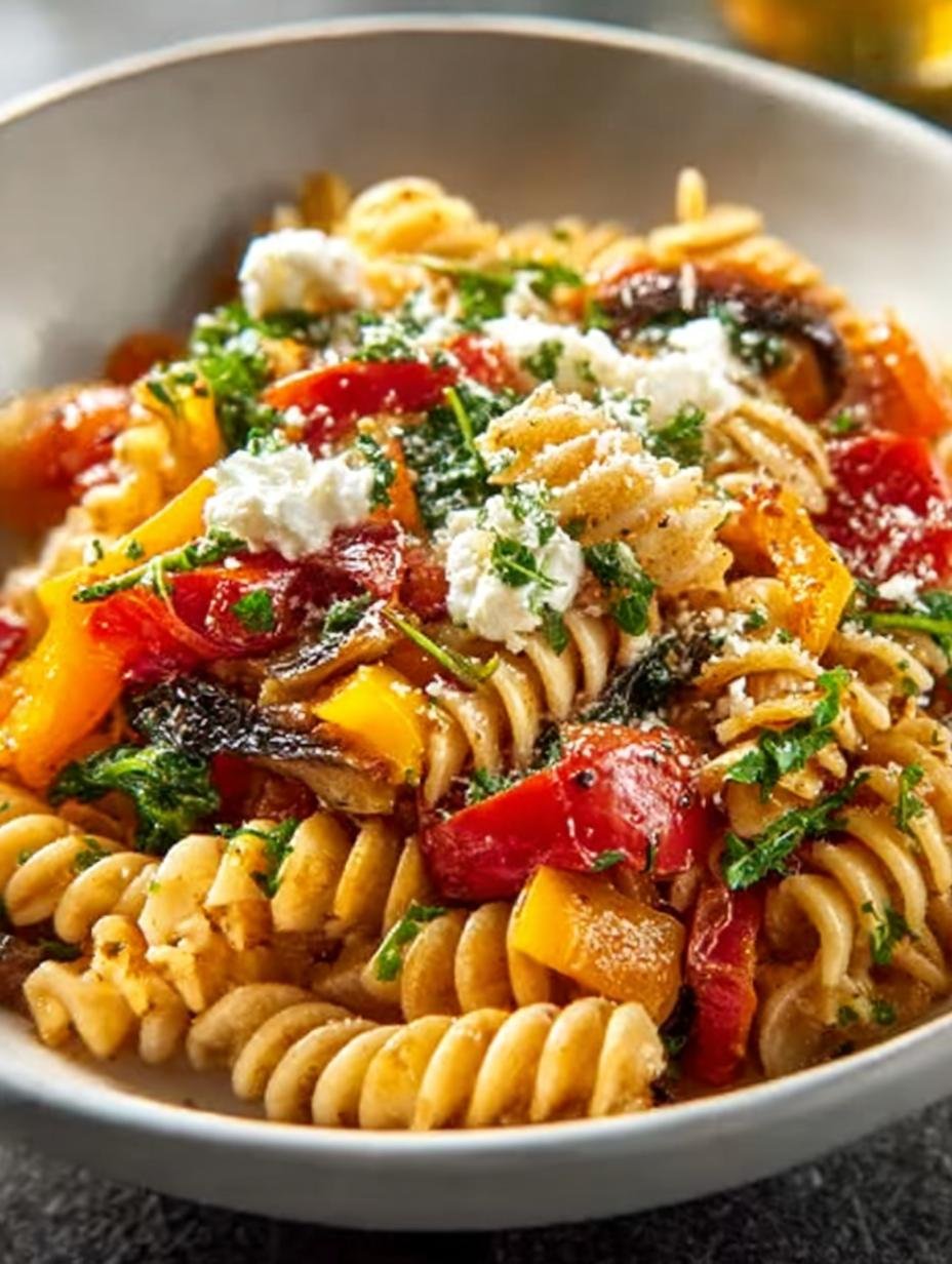 Roasted Veggie Pasta with Feta: A Flavorful Delight - Roasted Veggie Pasta with - additional detail