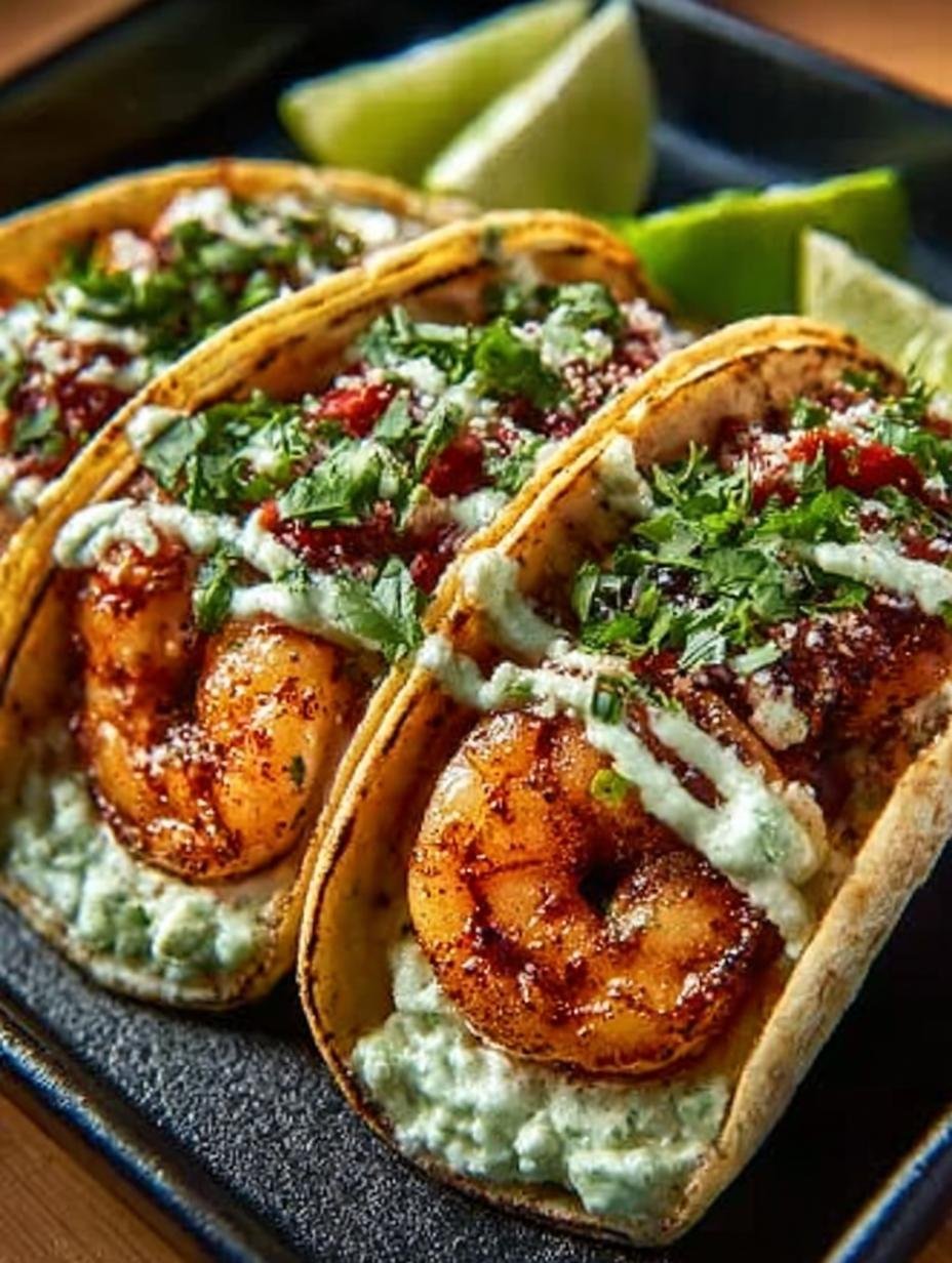 Spicy Shrimp Tacos with