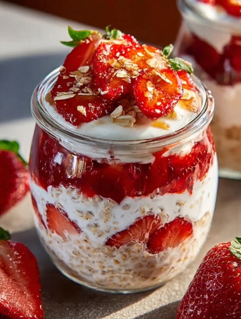 Strawberry Cheesecake Overnight Oats