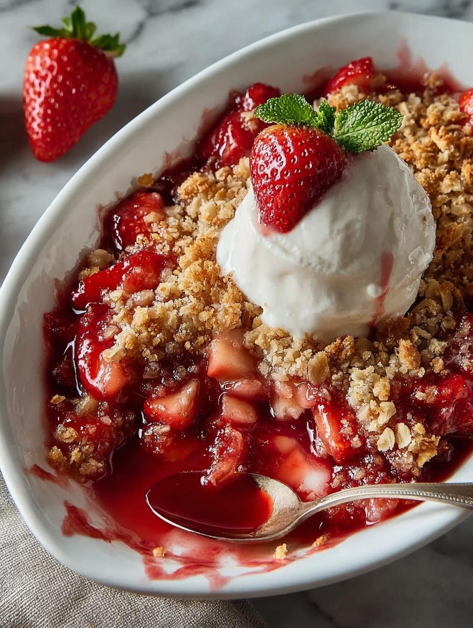 Strawberry Rhubarb Crisp Irresistibly