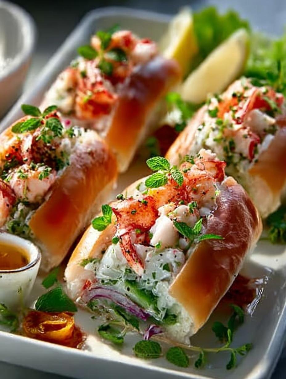 Valentine Lobster Salad Rolls
