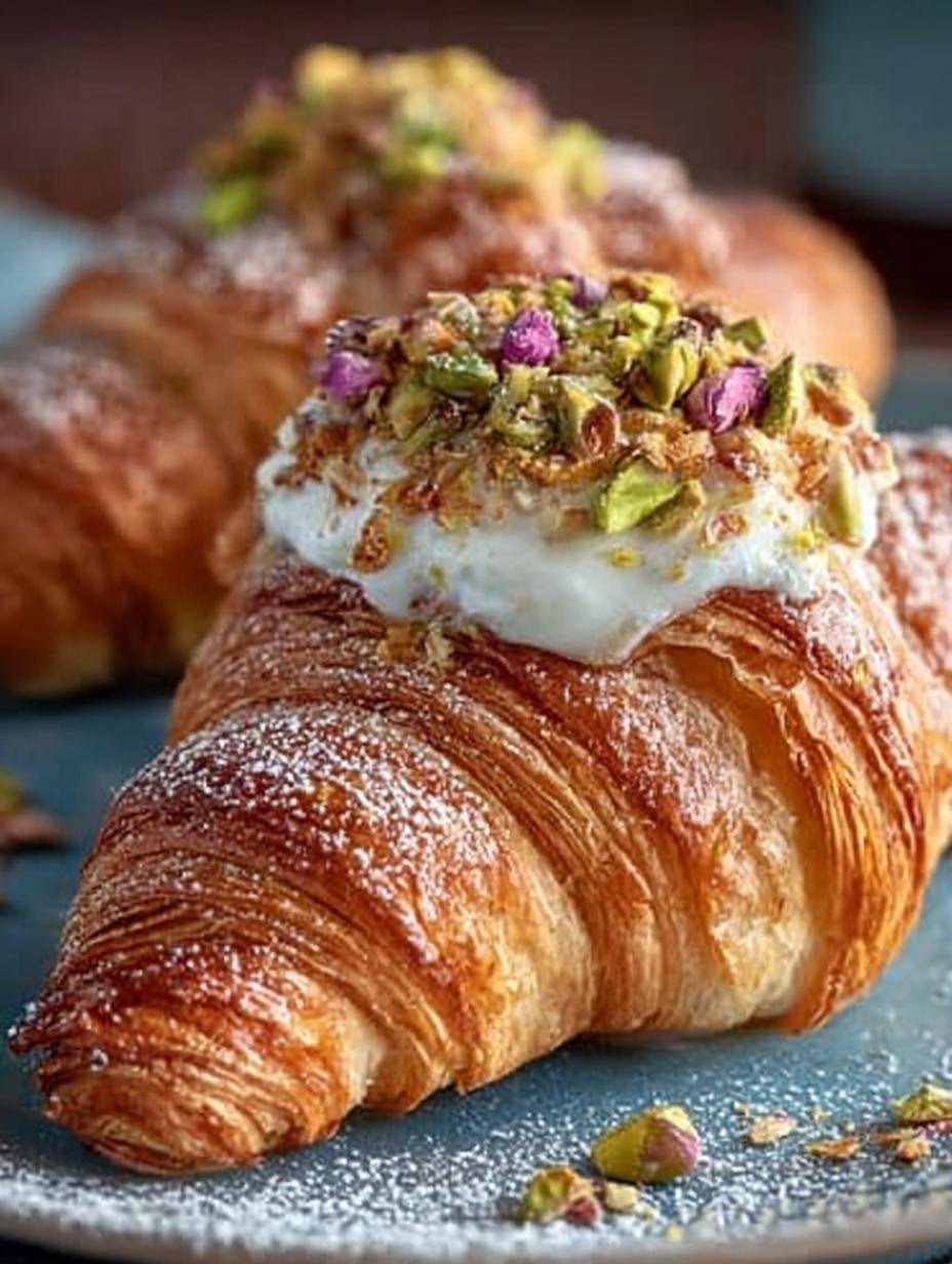 Valentine Rose Pistachio Croissant