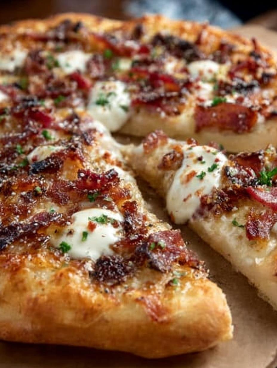 White Barbecue Pizza with